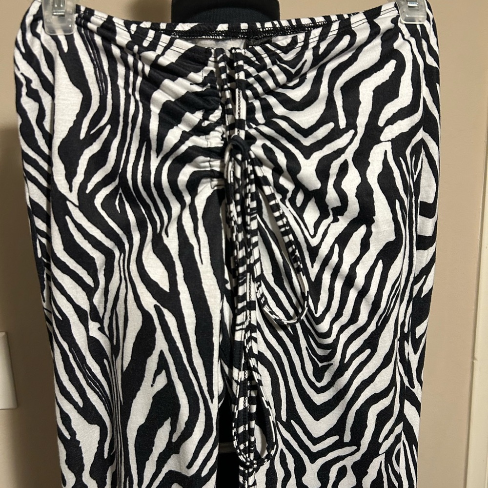 Zebra Print Women's Sexy Palazzo pants extra small.